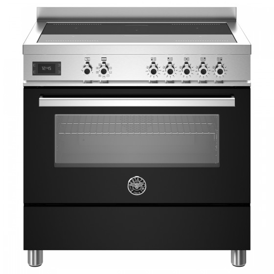 Bertazzoni PRO9 5I 1E NE T  Κουζίνα με Φούρνο Ηλεκτρικό & 5 Eπαγωγικές Eστίες 90cm Μαύρο 8059304882494 