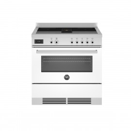 Bertazzoni PROCH94I1EBIT Κουζίνα με Εστίες Επαγωγικές και Ενσωματωμένο Απορροφητήρα 90εκ Λευκή