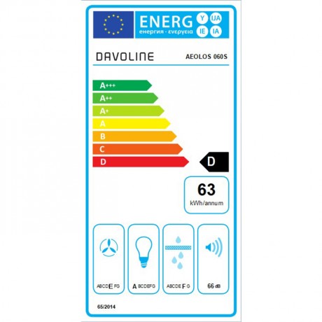 Davoline Aeolos IX 060S Μηχανισμός Απορρόφησης 52cm 512m³/h  Inox