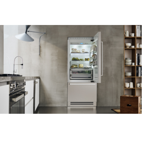Bertazzoni REF905BBRXTT/24 Εντοιχιζόμενος Ψυγειοκαταψύκτης 556lt Total NoFrost Υ205xΠ89.9xΒ63.5εκ. Inox 