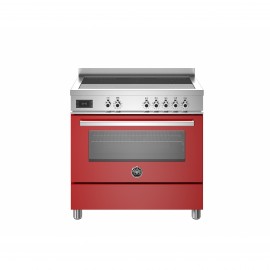 Bertazzoni PRO9 5I 1E RO T Κουζίνα με Φούρνο Ηλεκτρικό & 5 Eπαγωγικές Eστίες 90cm Κόκκινο 8059304882517 