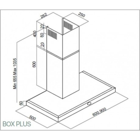 Davoline Box Plus Απορροφητήρας Καμινάδα 60cm Inox