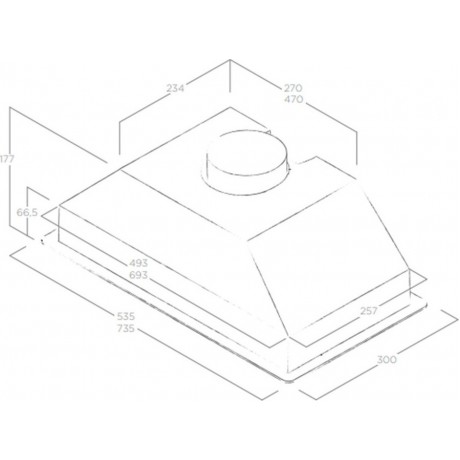 Elica Era S IX/A/52 Μηχανισμός Απορρόφησης 52cm Inox PRF0142886