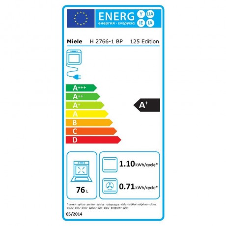 Miele H 2766-1 BP 125 Edition Φούρνος άνω Πάγκου 76lt AirFry και Πυρόλυση Π59.6εκ. Μαύρος