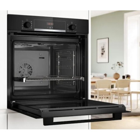 Bosch HBA534EB3 + PPP6A6B90 Σετ Εντοιχισμού με Εστίες Υγραερίου Μαύρο