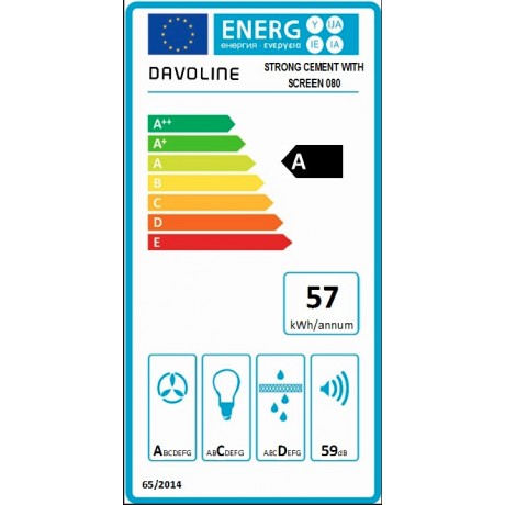 Davoline Strong Cement 60 Απορροφητήρας Καμινάδα 60cm Grey 801003450