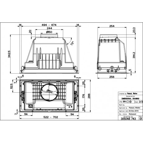 FABER INKA PLUS HC X A70 Μηχανισμός Απορρόφησης