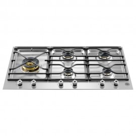 Bertazzoni PM36 5 S0 X Εστία Υγραερίου Αυτόνομη με 5 Καυστήρες 89x52εκ Inox