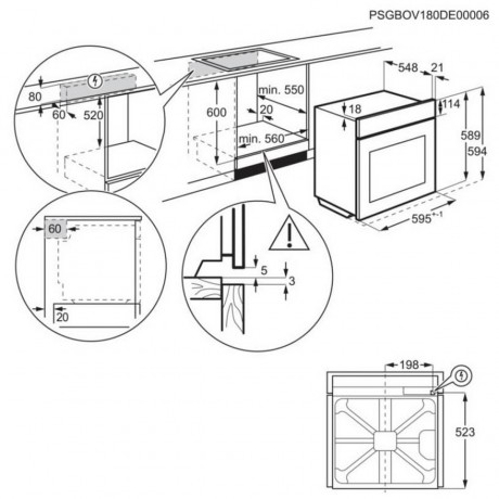AEG TU5AB21FSB 5000 SurroundCook Εντοιχιζόμενος Φούρνος 72lt Π59.6εκ. Α+ Μαύρος