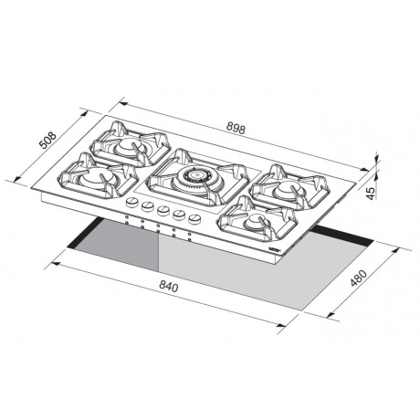 Lofra HR BI 9 A0/GO00 /FC Εστία Υγραερίου Αυτόνομη 89.8x50.8εκ. Μπεζ