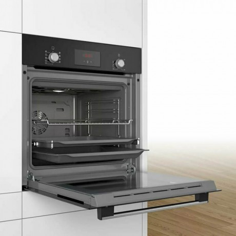 Bosch HBF134EB1 + PPP6A6B90 Σετ Εντοιχισμού με Εστίες Υγραερίου Μαύρο