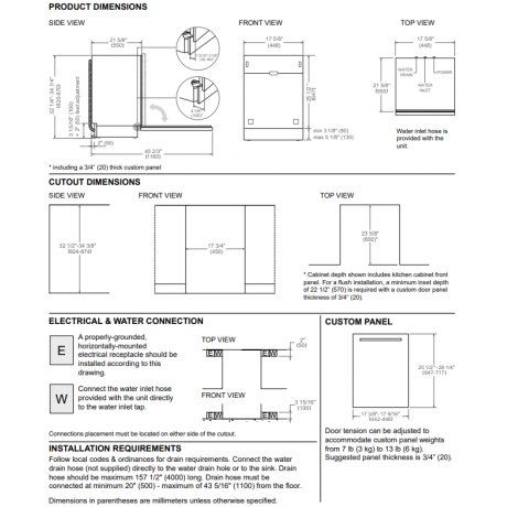 Bertazzoni DW45 S3I E PD C Εντοιχιζόμενο Πλυντήριο Πιάτων για 10 Σερβίτσια Π45εκ. 