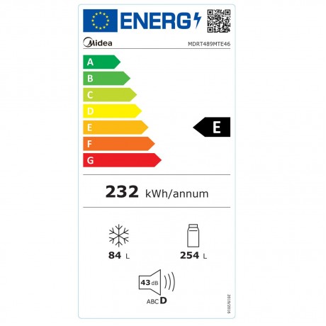 Midea MDRT489MTE46 Ψυγείο No Frost Inox 172cm x 60cm 