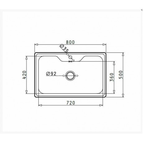 Maidtec Inset 1B Ένθετος Νεροχύτης Inox Σατινέ 80x50cm 101050601