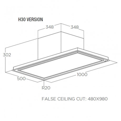 Elica Skydome H30 A/100 Απορροφητήρας Νησίδα 100cm Τηλεχειριστήριο
