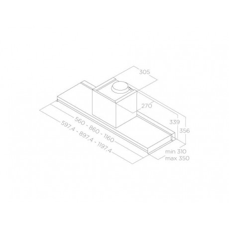 Elica Lever IX/A/86 Συρόμενος Απορροφητήρας 86cm Inox PRF0160152