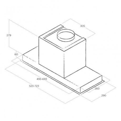 Elica Hidden 2.0 IXGL/A/72 Μηχανισμός Απορρόφησης Inox PRF0097708A