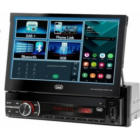 Trevi MDV-6380DAB Ηχοσύστημα Αυτοκινήτου Universal 1DIN (USB/AUX) με Οθόνη Αφής 7"