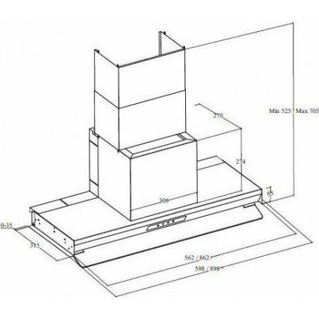 Davoline Inside Plus Drop Control 60 Μηχανισμός Απορρόφησης 60cm Inox