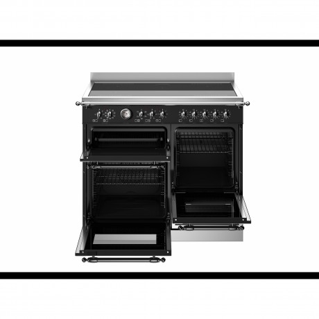 Bertazzoni HER105I3ENET Black 6 Eπαγωγικές Eστίες - 3 Φούρνοι Ηλεκτρικοί 100cm