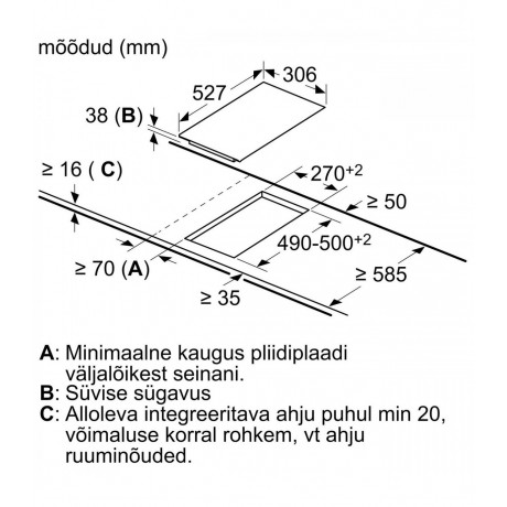 Bosch PKF375FP2E Domino Κεραμική Εστία Αυτόνομη 30.6x52.7εκ.