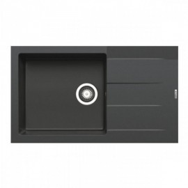 Pyramis Athlos 1B 1D Plus Ένθετος Νεροχύτης 86x50cm Iron Grey  070071111