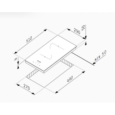 Pyramis PHC31210FMW Domino Κεραμική Εστία Αυτόνομη Λευκή