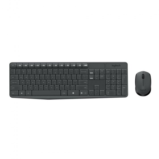 Logitech Wireless Combo MK235 Ασύρματο Σετ Πληκτρολόγιο & Ποντίκι Ελληνικό  920-007915