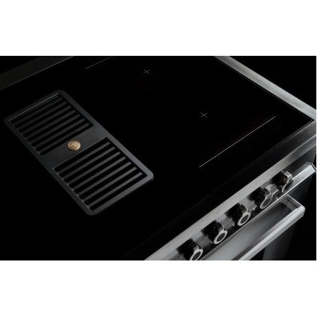 Bertazzoni PROCH94I1EROT Κουζίνα με Εστίες Επαγωγικές και Ενσωματωμένο Απορροφητήρα 90εκ Κόκκινο