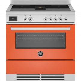 Bertazzoni PROCH94I1EART Κουζίνα με Εστίες Επαγωγικές και Ενσωματωμένο Απορροφητήρα 90εκ Πορτοκαλί