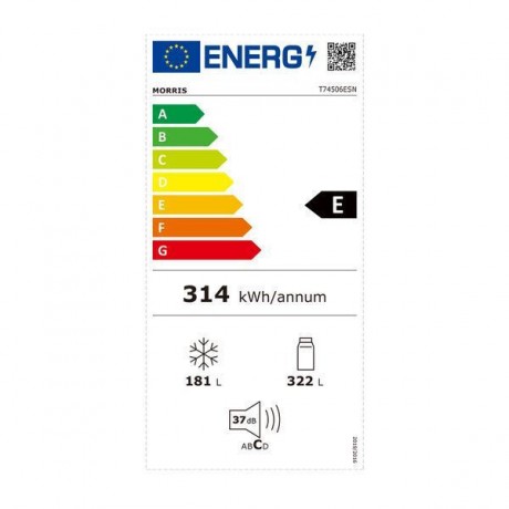 Morris T74506ESN Ψυγείο Ντουλάπα 503lt Total NoFrost Υ176.8xΠ92xΒ63εκ. Inox 