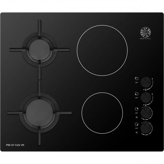 Cook On Gas P65 2V CoG VN GPL Μικτή Εστία Υγραερίου 2+2 Μαύρη 60cm