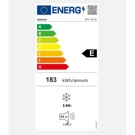 Winstar SFS 170 W Kάθετος Καταψύκτης 146 lt Λευκός