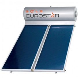 Sole Eurostar 300-2T-200 Ηλιακός Θερμοσίφωνας 300 λίτρων Glass Διπλής Ενέργειας με 4τ.μ. Συλλέκτη 