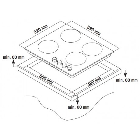 Thermogatz TGS 9411 GL Εστία Υγραερίου Αυτόνομη 59x52εκ Μαύρο Γυαλί