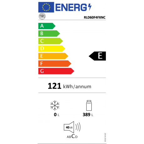 Bertazzoni RLD60 F4F XNC Ψυγείο Συντήρηση 389λτ. Υ186,0 x Π59,5 x Β65 Inox 