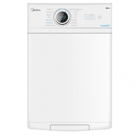 MIDEA MF100T80B/W-GR Πλυντήριο Ρούχων Άνω Φόρτωσης 8 kg Ατμού Inverter