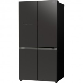 Hitachi R-WB640VRU0-1 Glass Black Ψυγείο Ντουλάπα 569lt Total NoFrost Υ184xΠ90xΒ72εκ. Μαύρο