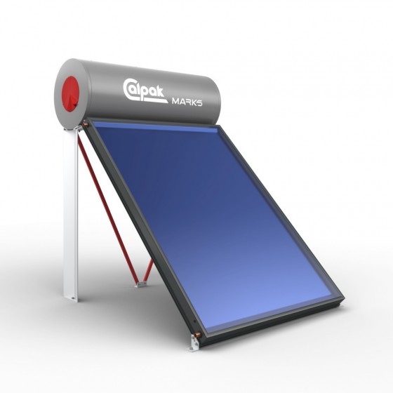 Calpak Mark 5 Ηλιακός Θερμοσίφωνας 160 λίτρων Glass Διπλής Ενέργειας με 2.6τ.μ. Συλλέκτη  