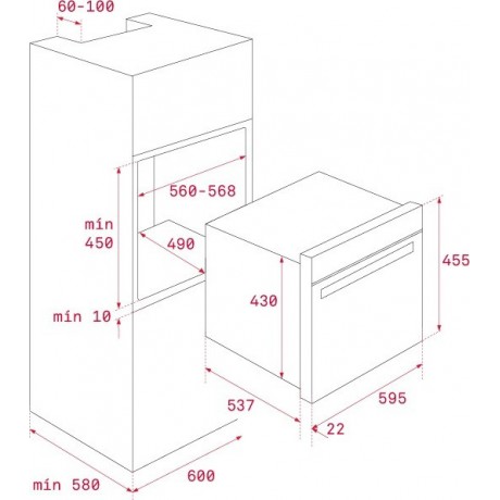 Teka HLC 844 C Φούρνος & Φούρνος Μικροκυμάτων Compact 40lt Μαύρος  