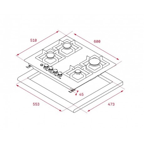 Teka EFX 60.1 4G AI AL DR CI Εστία Υγραερίου Αυτόνομη Inox 