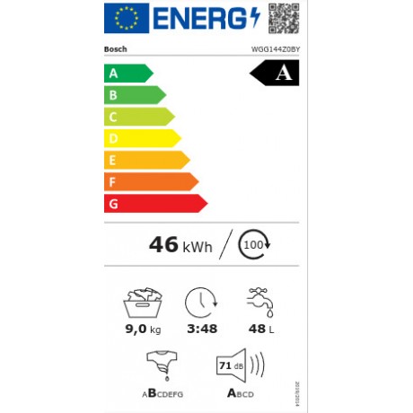 Bosch WGG144Z0BY Πλυντήριο Ρούχων 9kg 1400 Στροφών