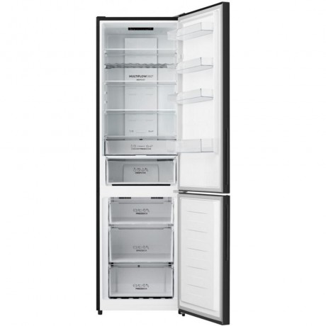 Gorenje NRK620EABG4 Ψυγειοκαταψύκτης Total NoFrost Υ200.4xΠ59.5xΒ59εκ. Μαύρο Γυαλί