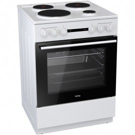 Korting KE6A40WM Κουζίνα 71lt με Εμαγιέ Εστίες Π60εκ. Λευκή 