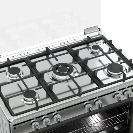 Thermogatz TGS 7301 IX Μικτή Κουζίνα 97lt με Εστίες Υγραερίου Π90εκ. Inox 04.401.095