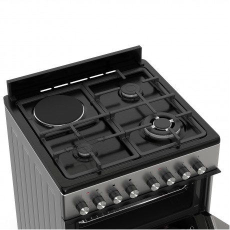 Thermogatz TGS 8001 IX Μικτή Κουζίνα 92lt με Εστίες Υγραερίου & Ρεύματος με 2 Φούρνους 04.401.660