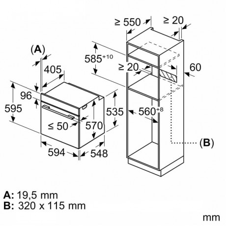 Bosch HBA534BW0 Αυτόνομος Λευκός Φούρνος 