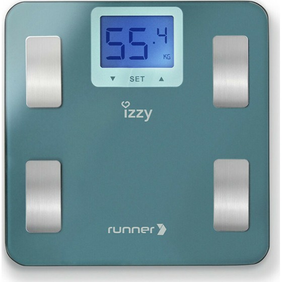 Izzy Runner IZ-7003 Ψηφιακή Ζυγαριά με Λιπομετρητή Γαλάζιο 