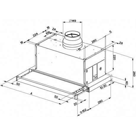 Faber Maxima NG Eco Ev8 AM/X A60 Συρόμενος Απορροφητήρας 60cm Inox