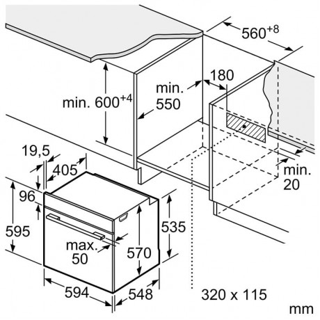 Bosch HBA573BB1 + PKE611BB2E Σετ Εντοιχισμού με Πυρόλυση